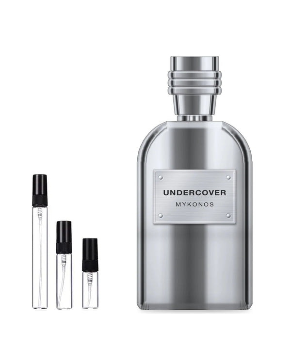 Mykonos Undercover sample – decant in a glass spray vial (2, 5 or 10 ml)