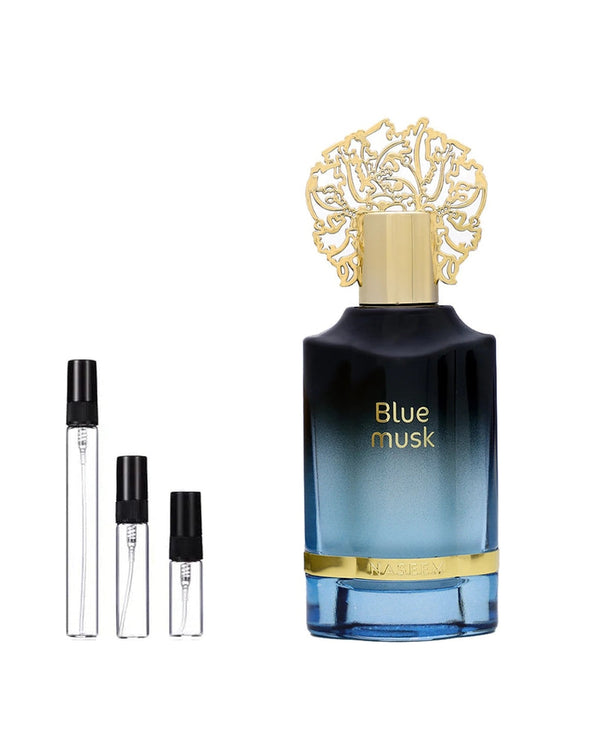 Naseem Blue Musk sample – decant in a glass spray vial (2, 5 or 10 ml)