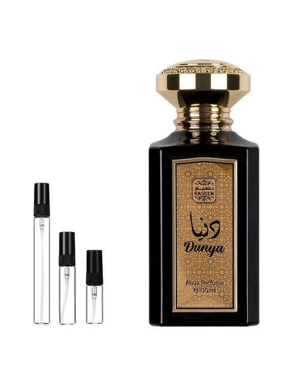 Naseem Dunya sample – decant in a glass spray vial (2, 5 or 10 ml)