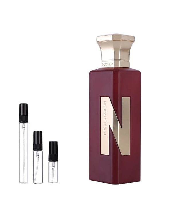 Naseem Hypnotic Passion sample – decant in a glass spray vial (2, 5 or 10 ml)