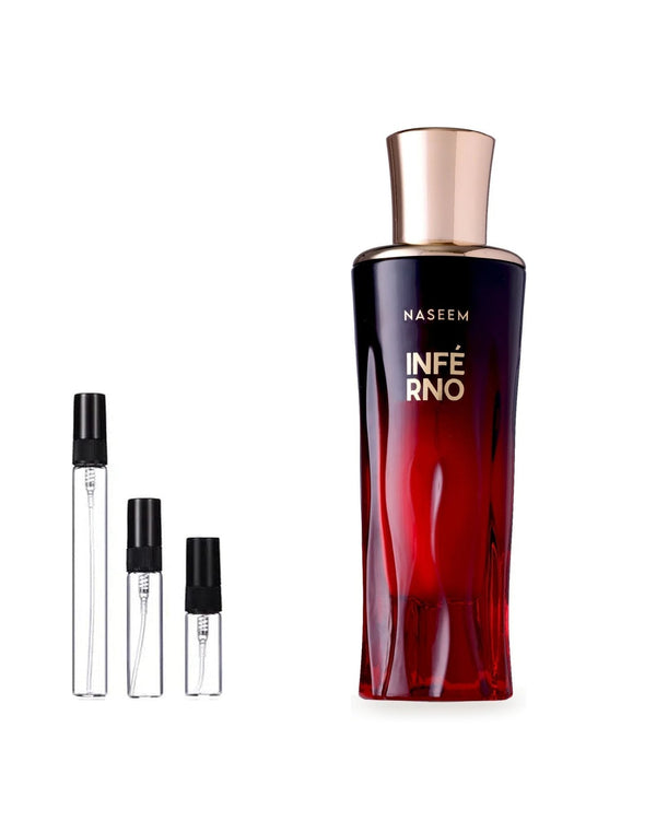 Naseem Inferno sample – decant in a glass spray vial (2, 5 or 10 ml)