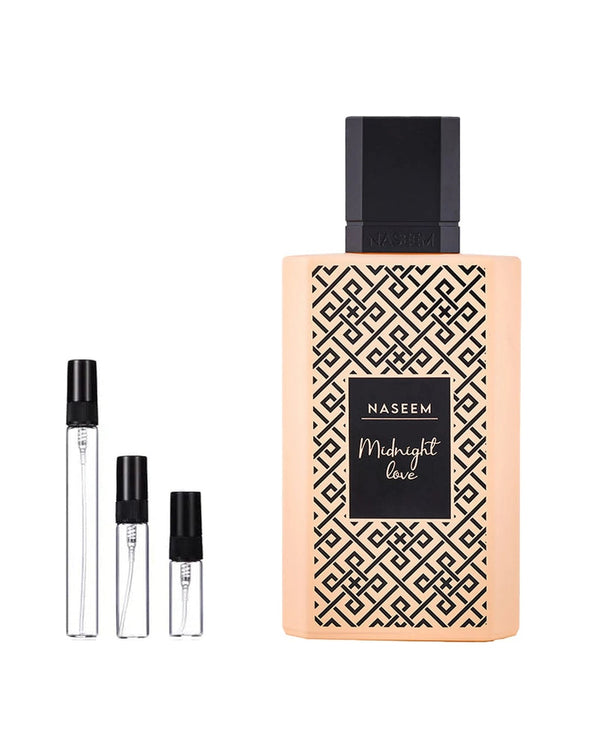 Naseem Midnight Love sample – decant in a glass spray vial (2, 5 or 10 ml)