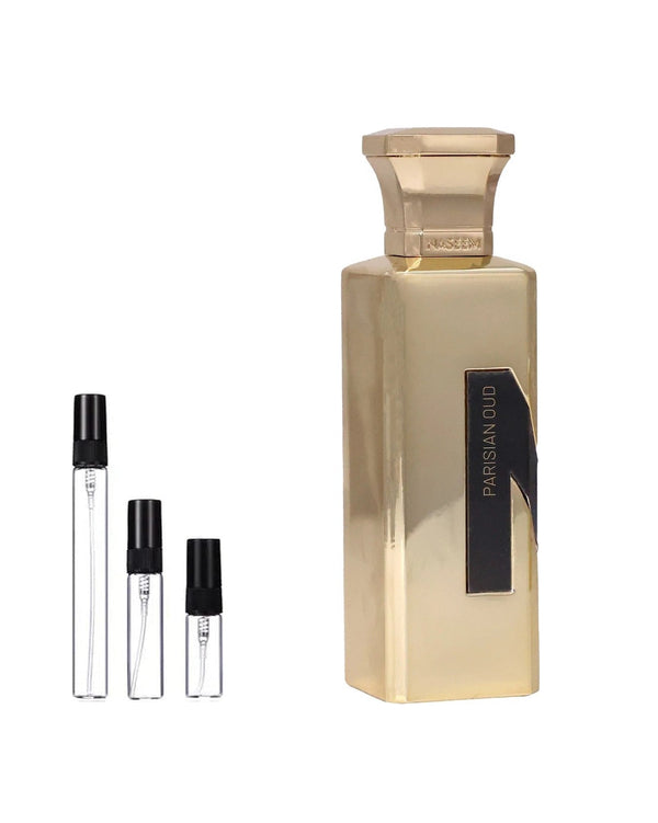 Naseem Parisian Oud sample – decant in a glass spray vial (2, 5 or 10 ml)