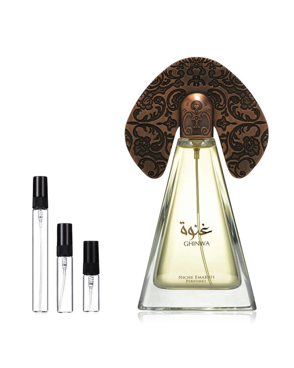 Niche Emarati Ghinwa sample – decant in a glass spray vial (2, 5 or 10 ml)