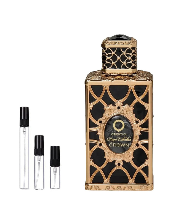 Orientica Crown sample – decant in a glass spray vial (2, 5 or 10 ml)