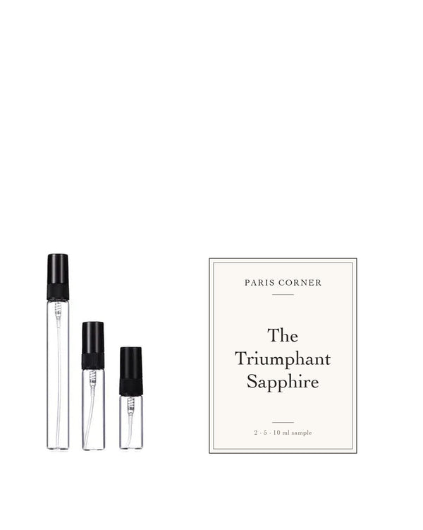 Paris Corner The Triumphant Sapphire sample – decant in a glass spray vial (2, 5 or 10 ml)