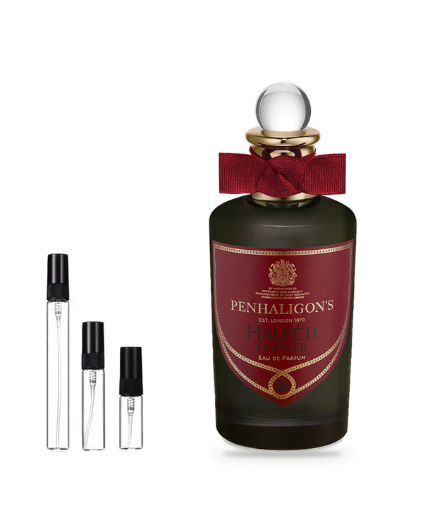 Penhaligon's Halfeti Leather sample – decant in a glass spray vial (2, 5 or 10 ml)