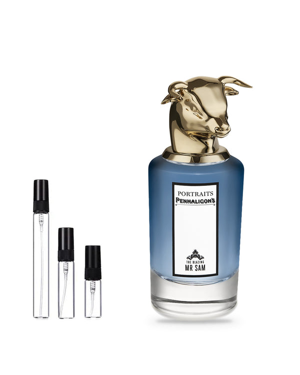 Penhaligon's The Blazing Mr Sam sample – decant in a glass spray vial (2, 5 or 10 ml)