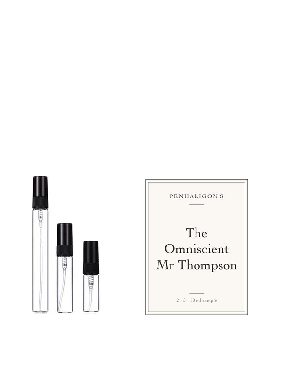 Penhaligon's The Omniscient Mr Thompson sample – decant in a glass spray vial (2, 5 or 10 ml)