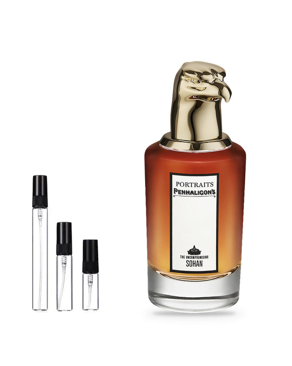 Penhaligon's The Uncompromising Sohan sample – decant in a glass spray vial (2, 5 or 10 ml)
