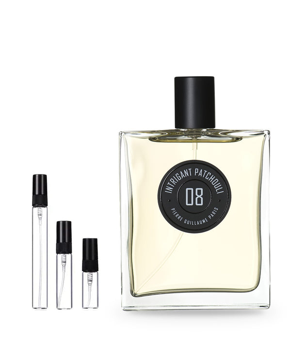 Pierre Guillaume Paris 08 Intrigant Patchouli sample – decant in a glass spray vial (2, 5 or 10 ml)