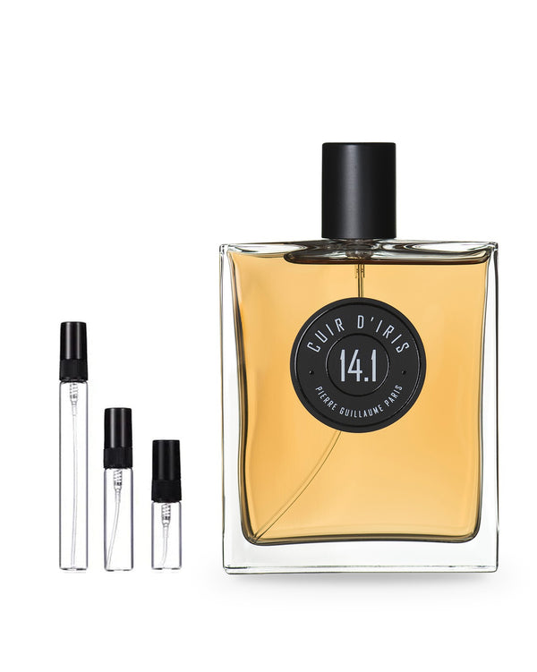 Pierre Guillaume Paris 14.1 Cuir d'Iris sample – decant in a glass spray vial (2, 5 or 10 ml)