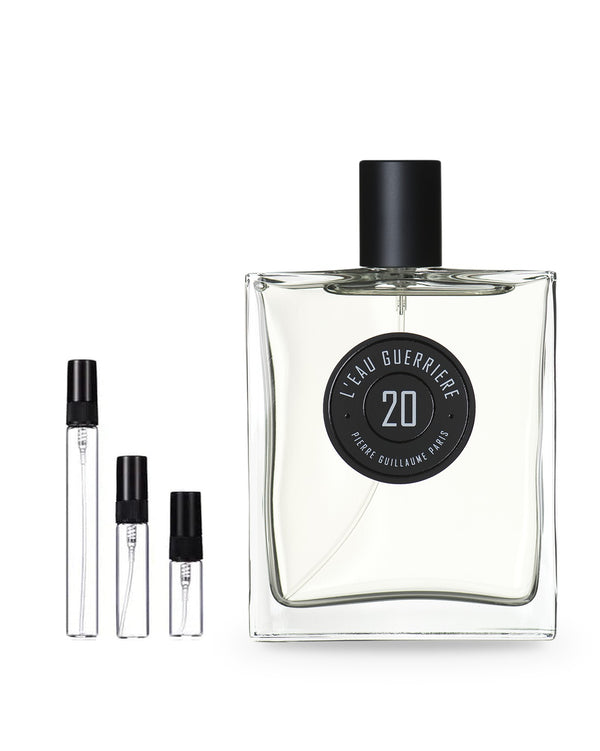 Pierre Guillaume Paris 20 L'Eau Guerriere sample – decant in a glass spray vial (2, 5 or 10 ml)