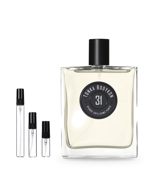 Pierre Guillaume Paris 31 Tonka Bodykon sample – decant in a glass spray vial (2, 5 or 10 ml)