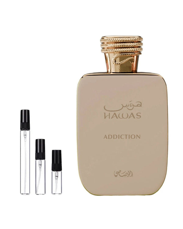 Rasasi Hawas Addiction sample – decant in a glass spray vial (2, 5 or 10 ml)
