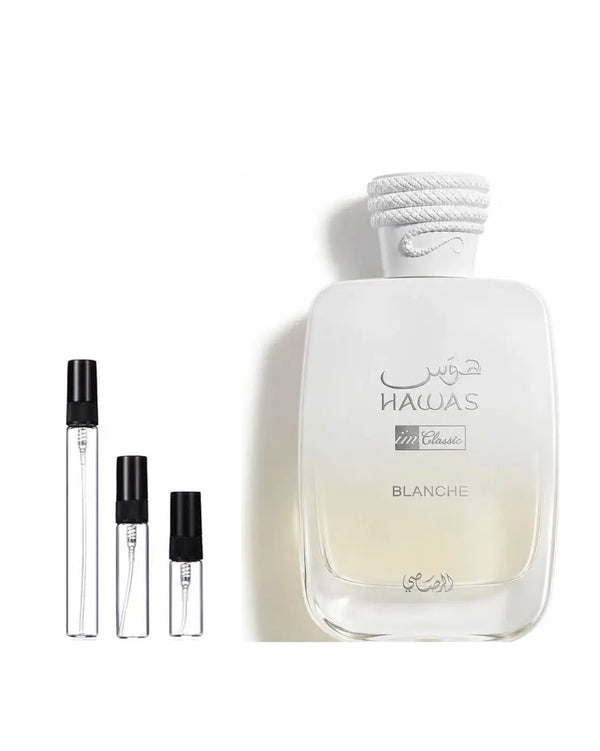 Rasasi Hawas Blanche sample – decant in a glass spray vial (2, 5 or 10 ml)