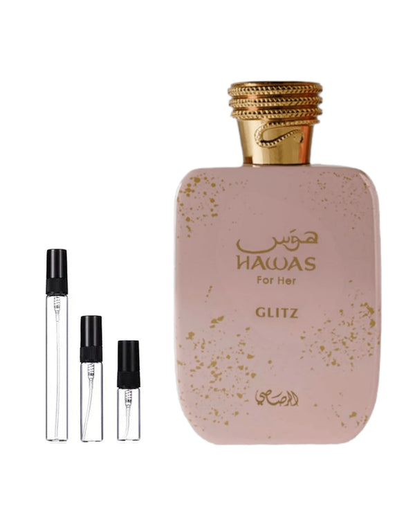 Rasasi Hawas Glitz sample – decant in a glass spray vial (2, 5 or 10 ml)