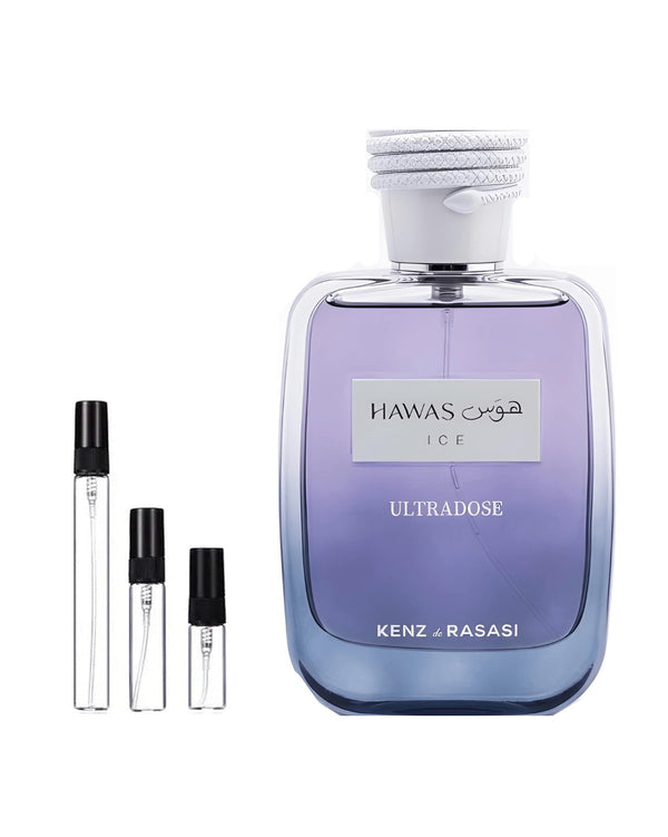 Rasasi Hawas Ice Ultradose - Kenz De Rasasi sample – decant in a glass spray vial (2, 5 or 10 ml)