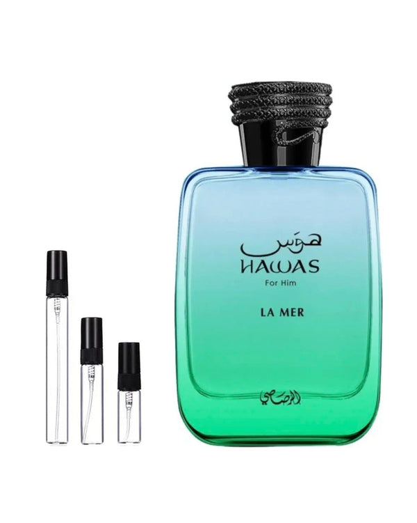 Rasasi Hawas La Mer sample – decant in a glass spray vial (2, 5 or 10 ml)