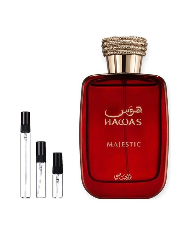 Rasasi Hawas Majestic sample – decant in a glass spray vial (2, 5 or 10 ml)