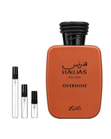 Rasasi Hawas Overdose sample – decant in a glass spray vial (2, 5 or 10 ml)