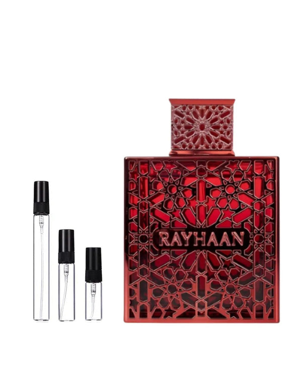 Rayhaan Crimson sample – decant in a glass spray vial (2, 5 or 10 ml)
