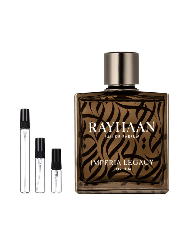 Rayhaan Imperia Legacy sample – decant in a glass spray vial (2, 5 or 10 ml)