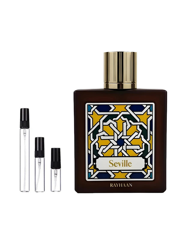 Rayhaan Seville sample – decant in a glass spray vial (2, 5 or 10 ml)