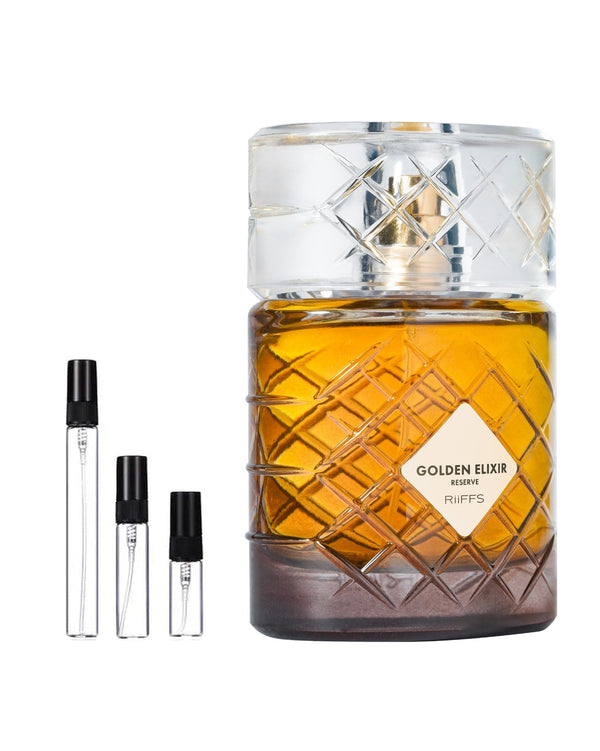 Riiffs Golden Elixir Extrait sample – decant in a glass spray vial (2, 5 or 10 ml)