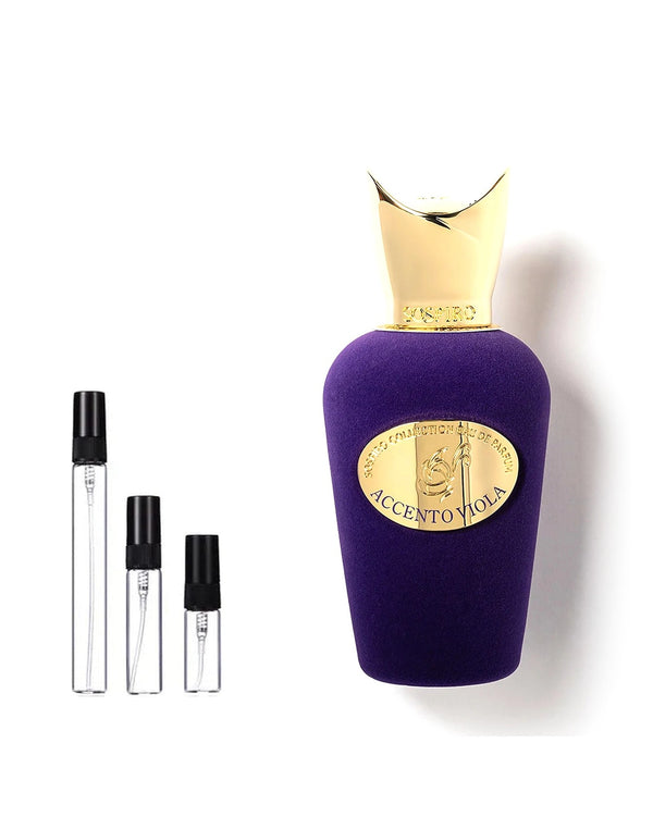 Sospiro Accento Viola Eau de Parfum Sample – 2, 5 or 10 ml decant in a glass spray vial