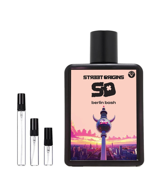 Street Origins Berlin Bash sample – decant in a glass spray vial (2, 5 or 10 ml)