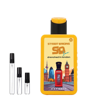 Street Origins Drenched In London sample – decant in a glass spray vial (2, 5 or 10 ml)