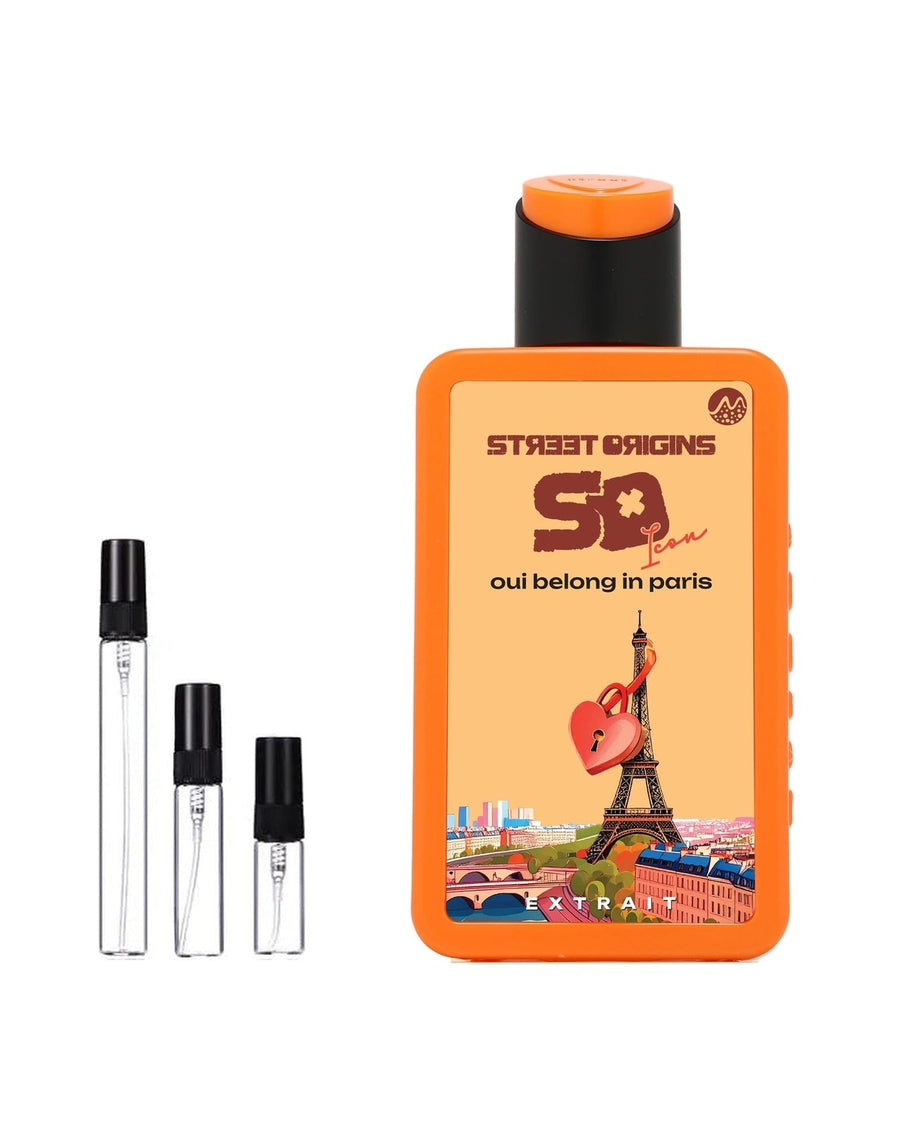 Street Origins Oui Belong In Paris sample – decant in a glass spray vial (2, 5 or 10 ml)