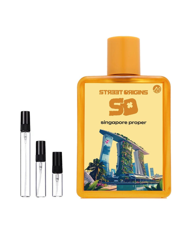 Street Origins Singapore Proper sample – decant in a glass spray vial (2, 5 or 10 ml)