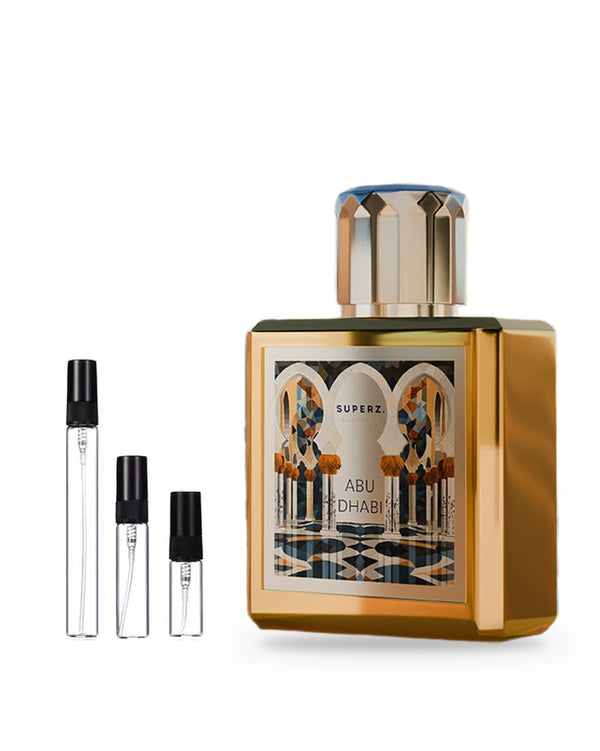 Superz. Abu Dhabi sample – decant in a glass spray vial (2, 5 or 10 ml)