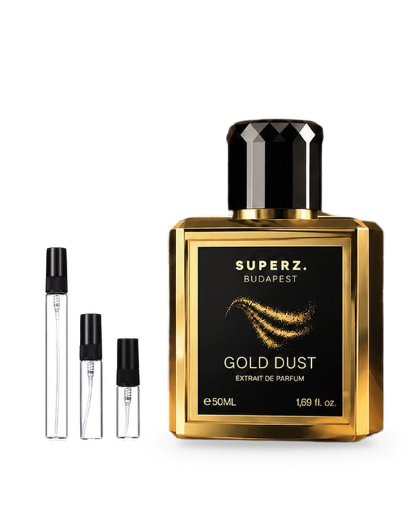 Superz. Gold Dust sample – decant in a glass spray vial (2, 5 or 10 ml)
