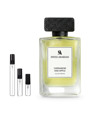 Swiss Arabian Cardamom and Apple sample – decant in a glass spray vial (2, 5 or 10 ml)