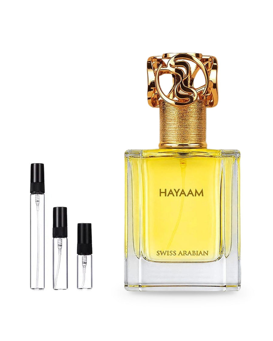 Swiss Arabian Hayaam sample – decant in a glass spray vial (2, 5 or 10 ml)