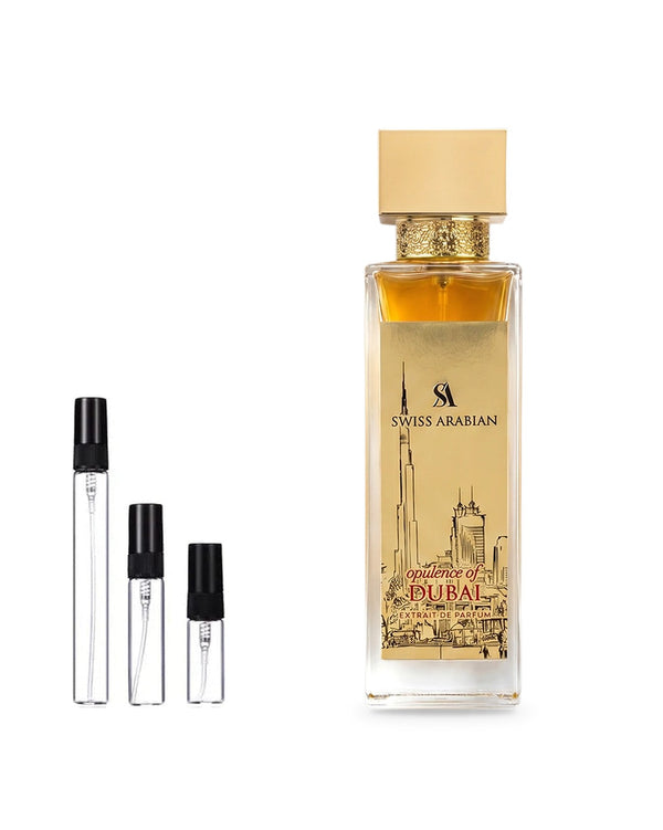 Swiss Arabian Opulence of Dubai sample – decant in a glass spray vial (2, 5 or 10 ml)