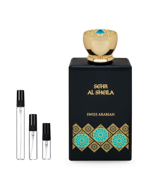 Swiss Arabian Sehr Al Sheila sample – decant in a glass spray vial (2, 5 or 10 ml)