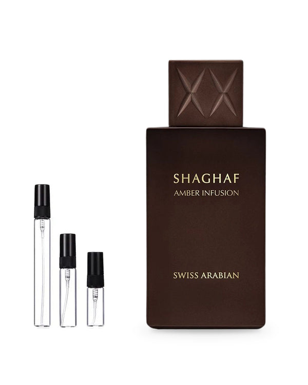 Swiss Arabian Shaghaf Amber Infusion sample – decant in a glass spray vial (2, 5 or 10 ml)