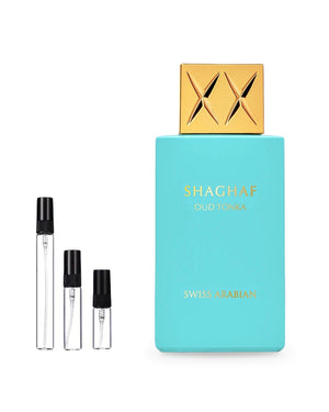 Swiss Arabian Shaghaf Oud Tonka sample – decant in a glass spray vial (2, 5 or 10 ml)