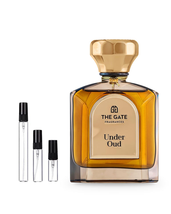 The Gate Fragrances Paris Under Oud sample – decant in a glass spray vial (2, 5 or 10 ml)