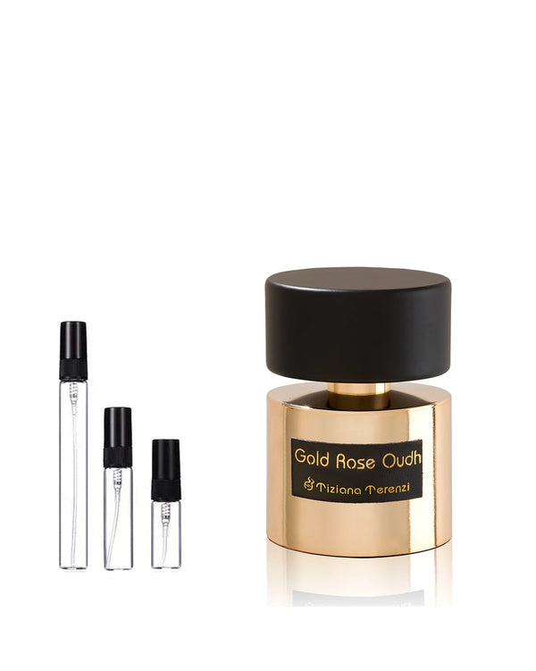 Tiziana Terenzi Gold Rose Oudh Extrait de Parfum Sample – 2, 5 or 10 ml decant in a glass spray vial