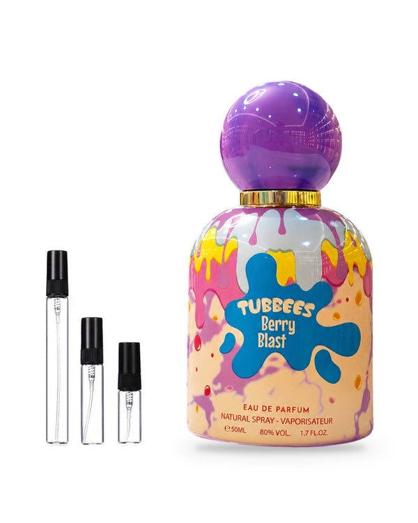 Tubbees Berry Blast sample – decant in a glass spray vial (2, 5 or 10 ml)