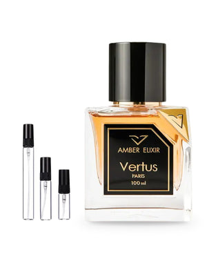 Vertus Amber Elixir sample – decant in a glass spray vial (2, 5 or 10 ml)