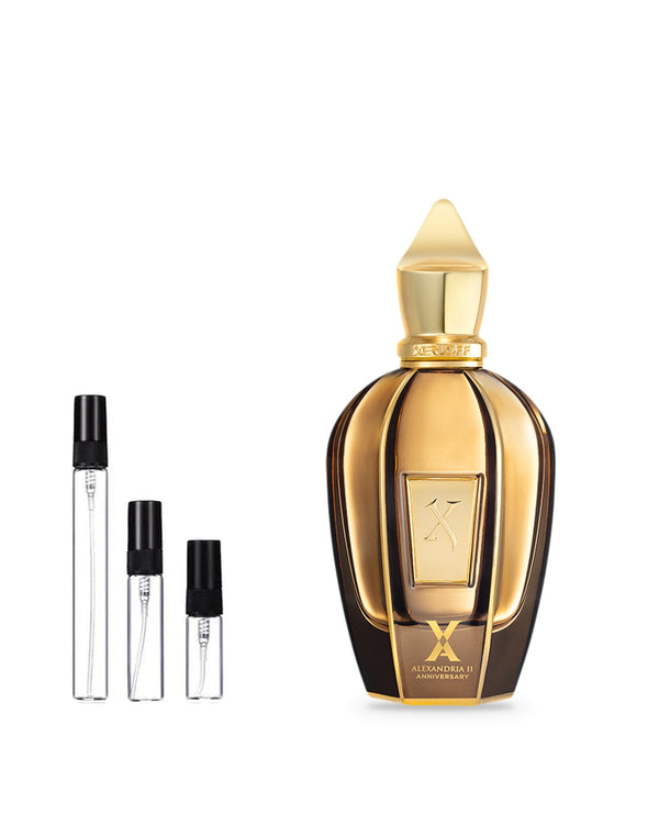 Xerjoff Alexandria II Anniversary sample – decant in a glass spray vial (2, 5 or 10 ml)