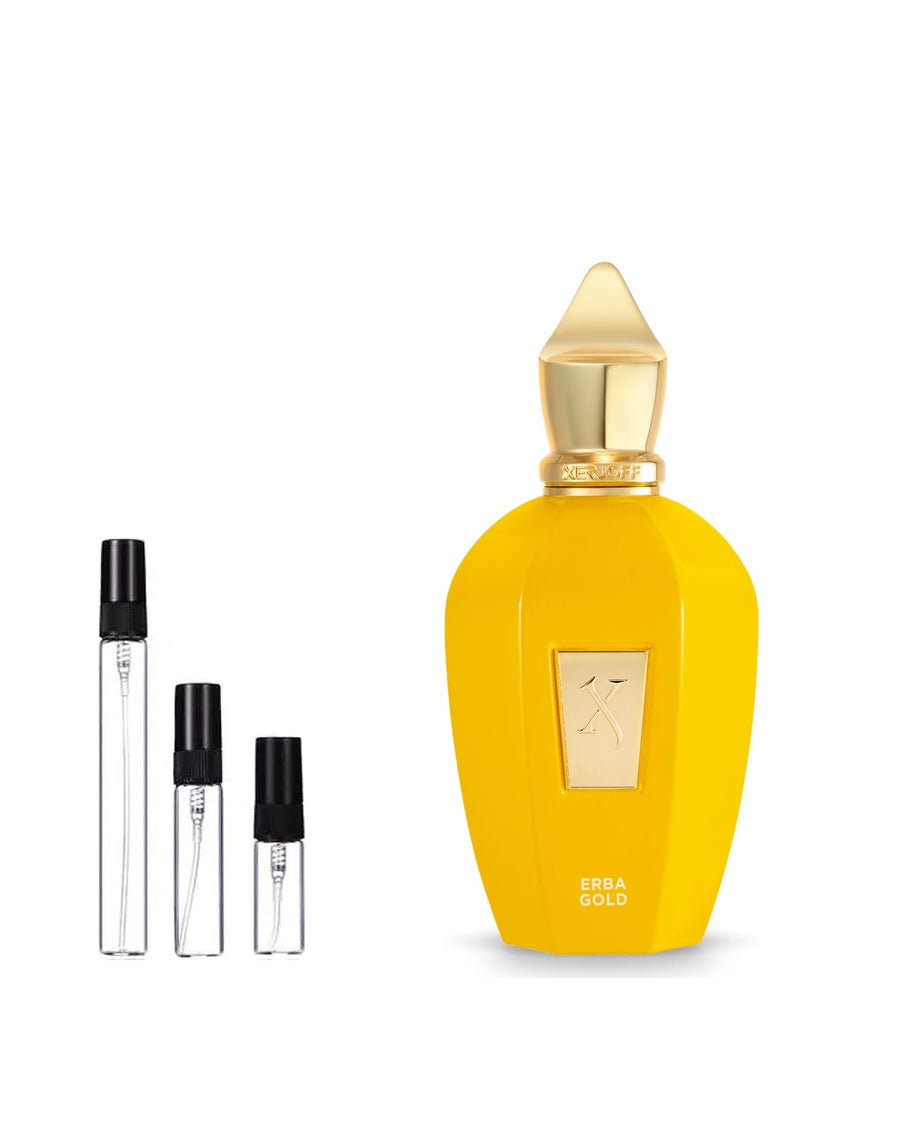 Xerjoff Erba Gold sample – decant in a glass spray vial (2, 5 or 10 ml)