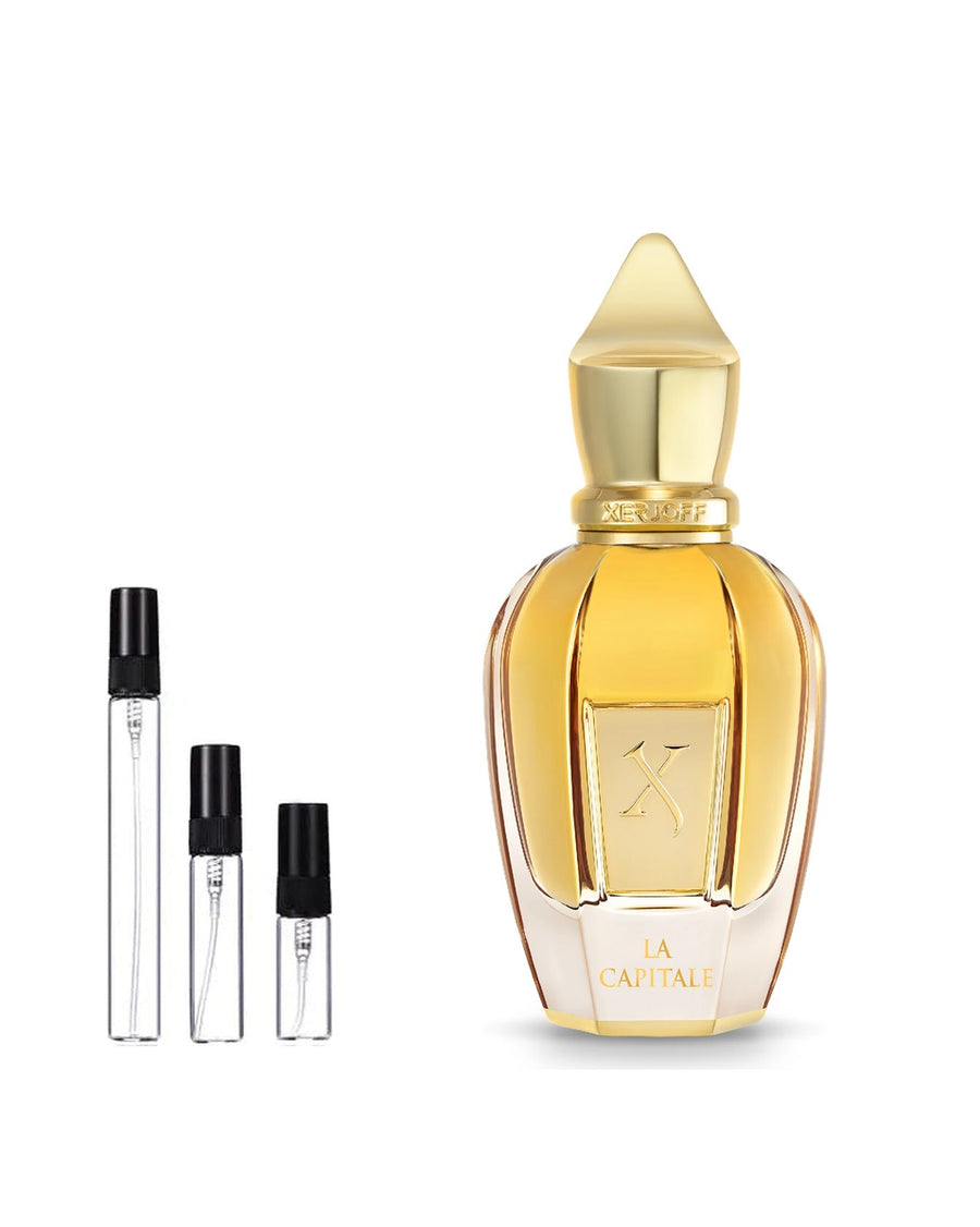 Xerjoff La Capitale sample – decant in a glass spray vial (2, 5 or 10 ml)
