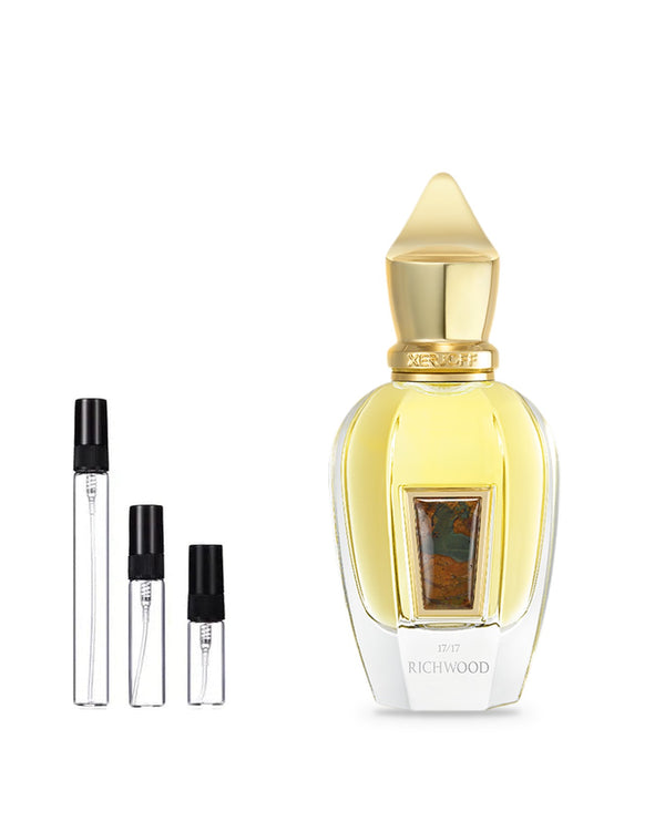 Xerjoff Richwood sample – decant in a glass spray vial (2, 5 or 10 ml)